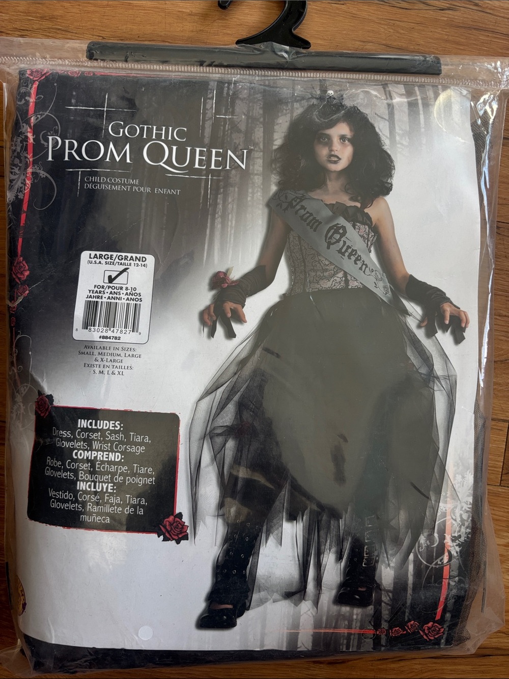 NWT Rubie's Gothic Prom Queen Costume Girl's Size Large 12-14 Halloween
